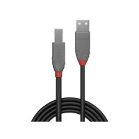 Produktbild för Lindy Anthra Line - USB-kabel - USB till USB typ B - 20 cm