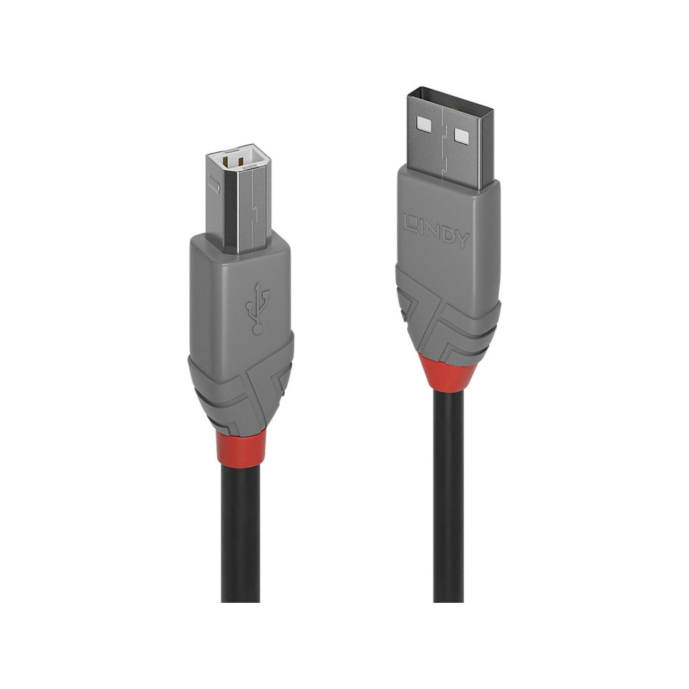 Produktbild för Lindy Anthra Line - USB-kabel - USB till USB typ B - 20 cm