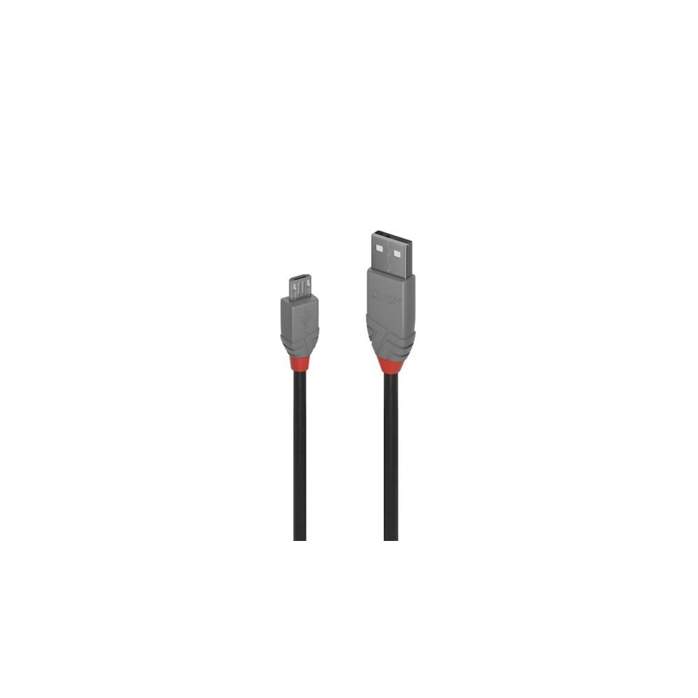 Produktbild för Lindy Anthra Line - USB-kabel - USB till mikro-USB typ B - 1 m
