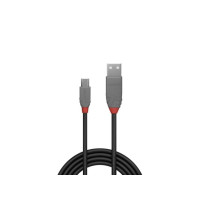 Produktbild för Lindy Anthra Line - USB-kabel - USB till mikro-USB typ B - 1 m