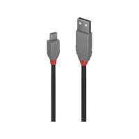 Produktbild för Lindy Anthra Line - USB-kabel - USB till mikro-USB typ B - 1 m