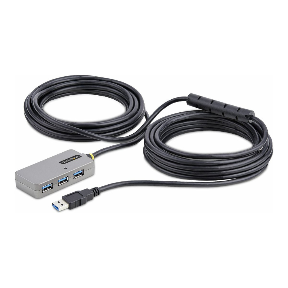 Produktbild för StarTech.com USB Extender Hub, 10m USB 3.0 Extension Cable with 4-Port USB Hub, Active/Bus Powered USB Repeater Cable, Optional 20W Power Supply Included - USB-A Hub w/ ESD Protection (U01043-USB-EXTENDER) - hubb - 4 portar