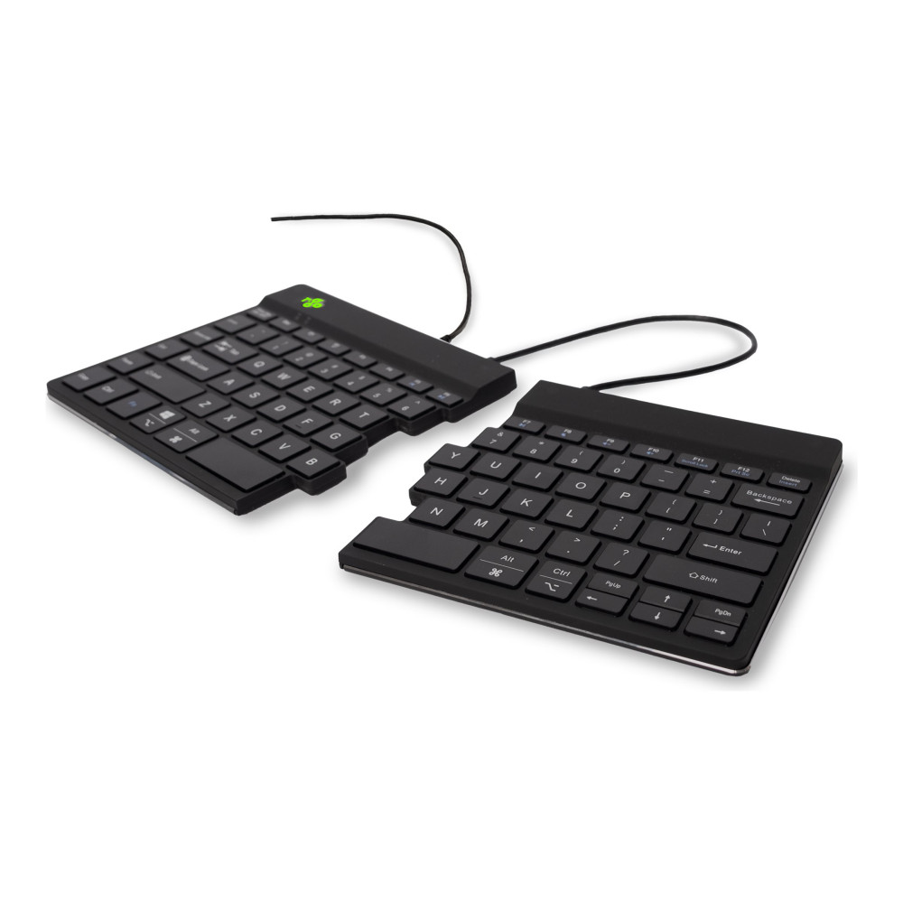 Produktbild för R-Go Split Ergonomiskt Tangentbord, QWERTY (US), svart, trådbunden - tangentbord - QWERTY - amerikansk - svart Inmatningsenhet