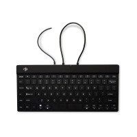 Produktbild för R-Go Split Ergonomiskt Tangentbord, QWERTY (US), svart, trådbunden - tangentbord - QWERTY - amerikansk - svart Inmatningsenhet