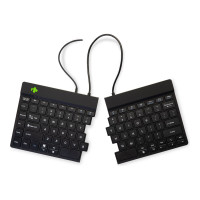 Produktbild för R-Go Split Ergonomiskt Tangentbord, QWERTY (US), svart, trådbunden - tangentbord - QWERTY - amerikansk - svart Inmatningsenhet
