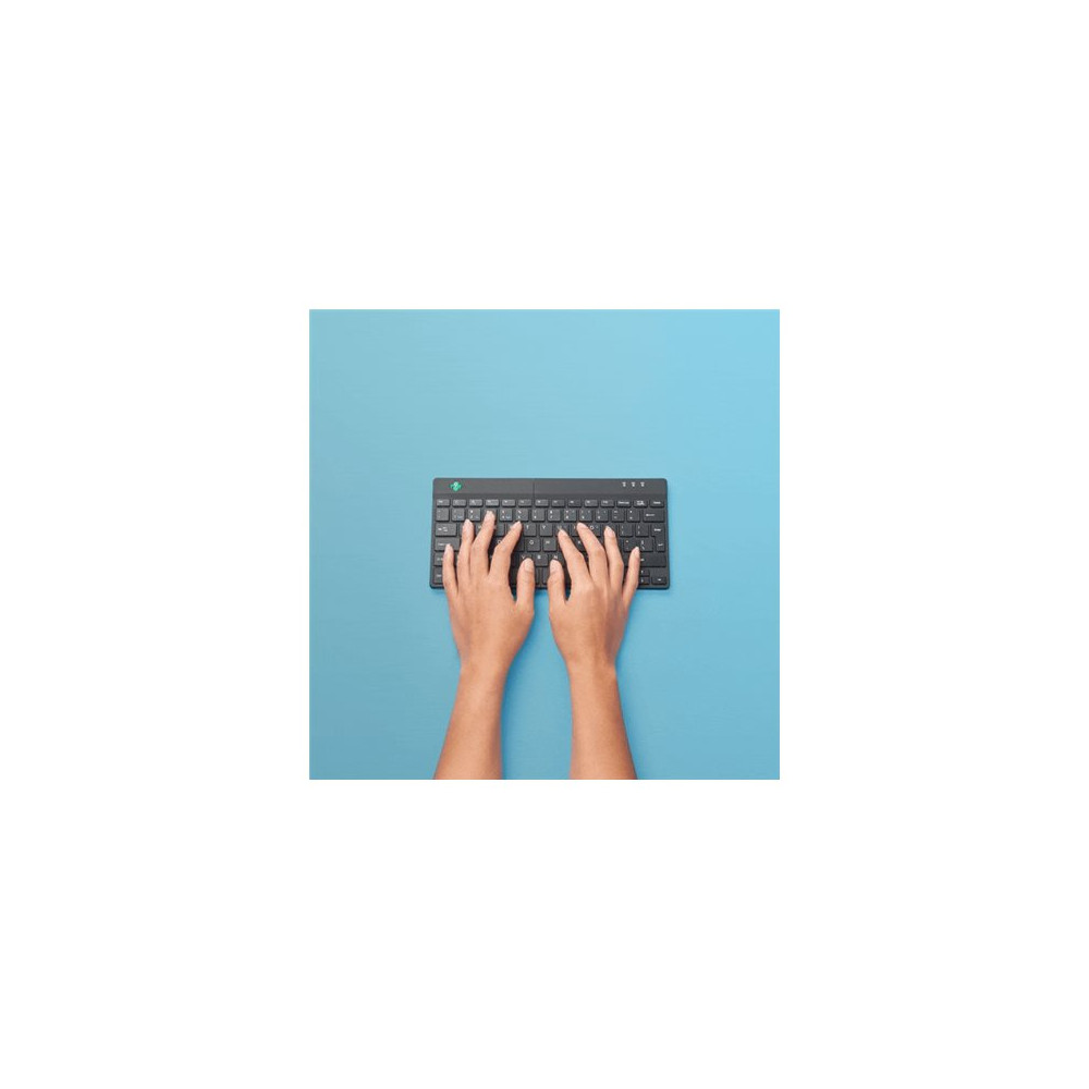 Produktbild för R-Go Split Ergonomiskt Tangentbord, QWERTY (US), svart, trådbunden - tangentbord - QWERTY - amerikansk - svart Inmatningsenhet