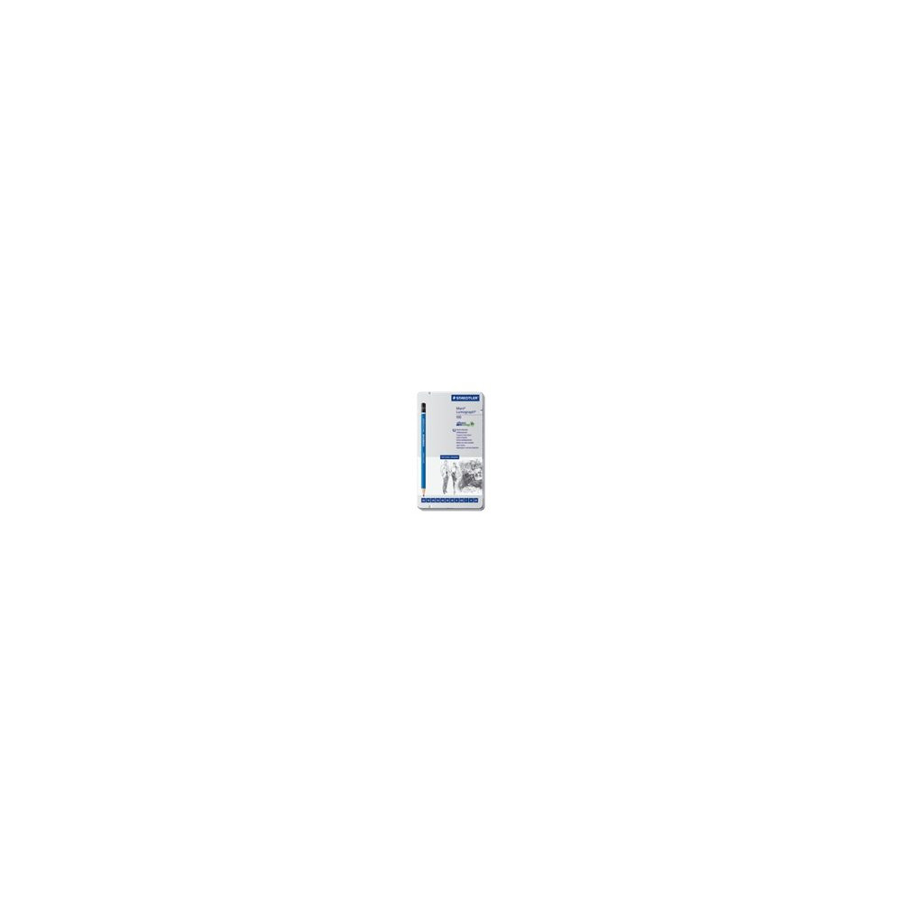 Produktbild för STAEDTLER Mars Lumograph - penna - 2B, 2H, 3B, 4B, 5B, 6B, 7B, 8B, B, F, H, HB (paket om 12)