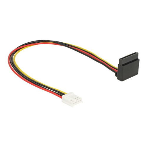 DeLOCK Delock Floppy 4 pin female > SATA 15 pin female metal - strömadapter - 4 pin strömuttag för minimikontakt till SATA-ström - 30 cm