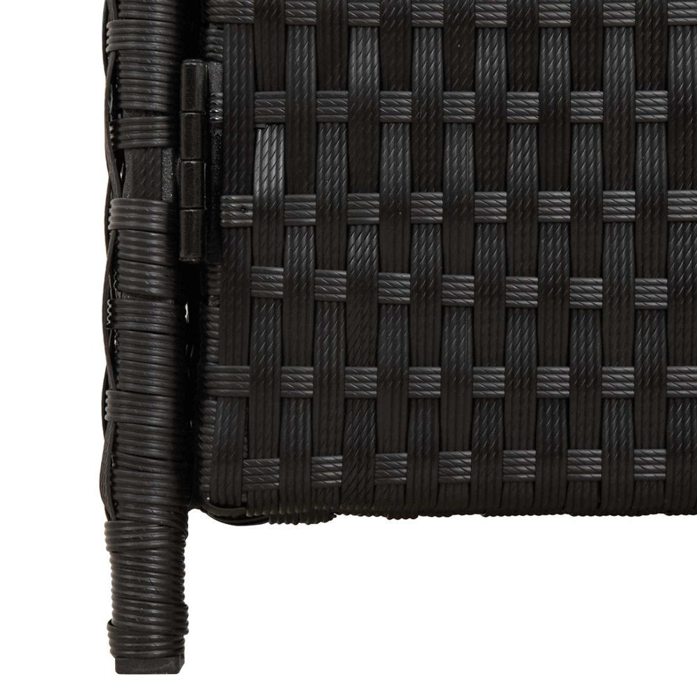 Produktbild för Skåp med hylla Svart 70 x 50 x 87 cm Polyester och Roly Rattan