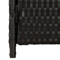 Produktbild för Skåp med hylla Svart 70 x 50 x 87 cm Polyester och Roly Rattan