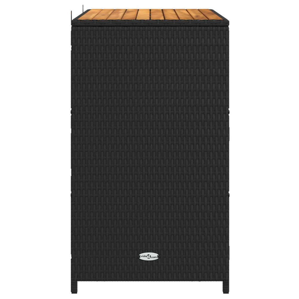 Produktbild för Skåp med hylla Svart 70 x 50 x 87 cm Polyester och Roly Rattan