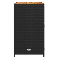 Produktbild för Skåp med hylla Svart 70 x 50 x 87 cm Polyester och Roly Rattan