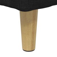 Produktbild för Förvaringspall med kudde Svart 80 x 80 x 45 cm tyg