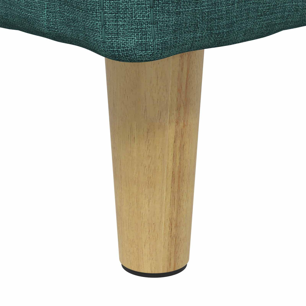Produktbild för Förvaringspall med kudde Mörkgrön 80 x 80 x 45 cm tyg