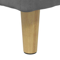 Produktbild för Förvaringspall med kudde Mörkgrå 80 x 80 x 45 cm Sammet