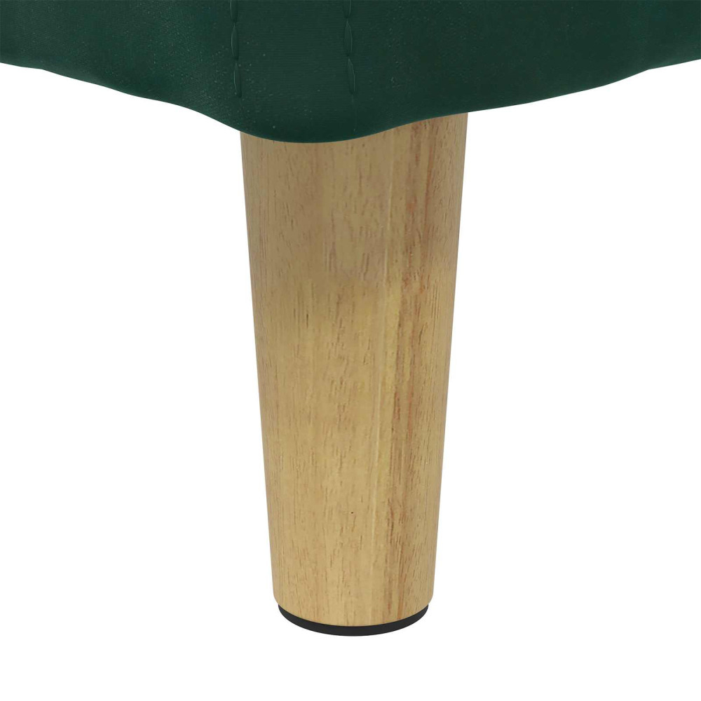 Produktbild för Förvaringspall med kudde Mörkgrön 80 x 80 x 45 cm Sammet