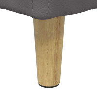 Produktbild för Förvaringspall med kudde Grå 80 x 80 x 45 cm Konstläder