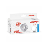 Produktbild för Etikett Meto 32x19mm vit kyl/frys 1000st/rulle 5rulle/paket