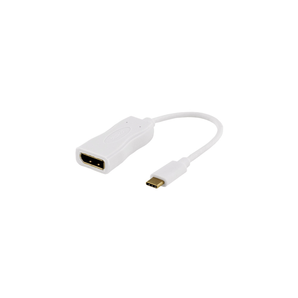 Produktbild för DELTACO USBC-DP1 - extern videoadapter - vit