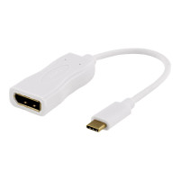 Produktbild för DELTACO USBC-DP1 - extern videoadapter - vit