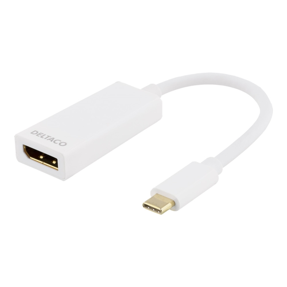 Produktbild för DELTACO USBC-DP1 - extern videoadapter - vit