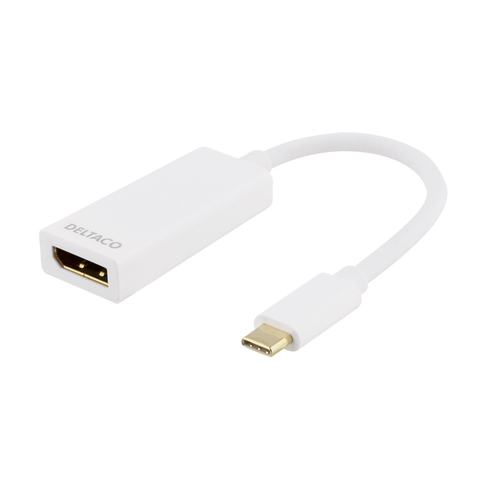 Produktbild för DELTACO USBC-DP1 - extern videoadapter - vit