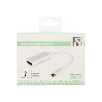 Produktbild för DELTACO USBC-DP1 - extern videoadapter - vit