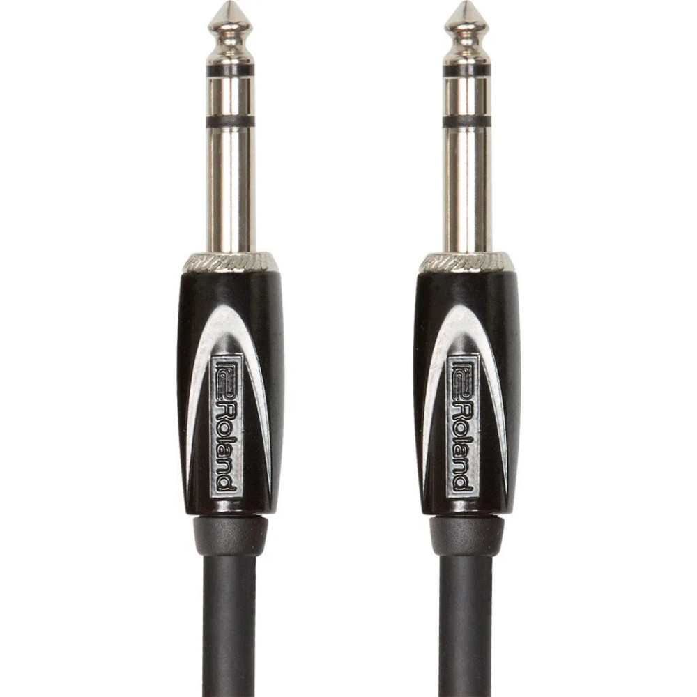 Produktbild för Roland RCC-10-TRTR, 6,35 mm TRS, hankontakt, 6,35 mm TRS, ha...