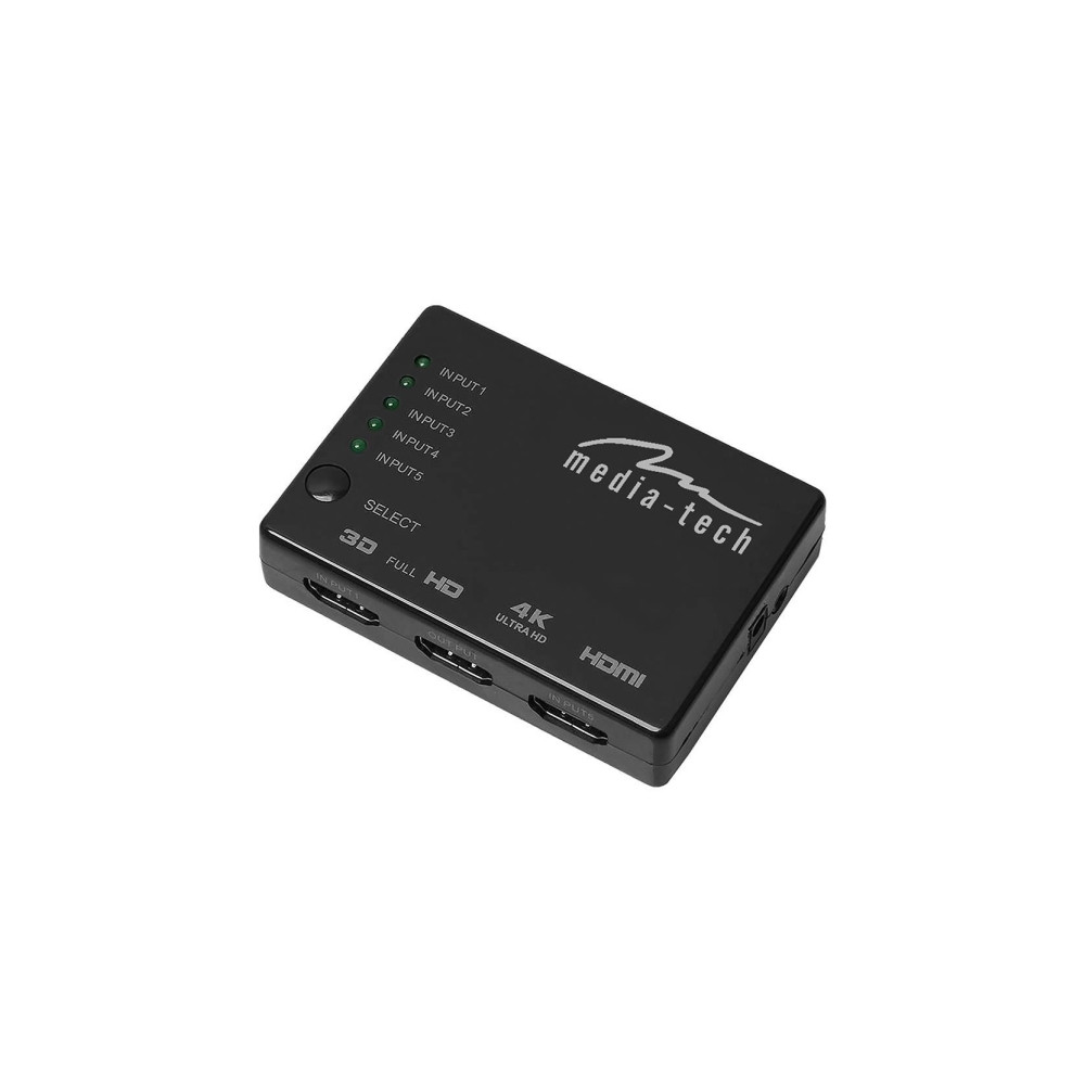 Produktbild för Media-Tech MT5207 - video-/ljudomkopplare - 5 portar
