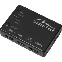 Produktbild för Media-Tech MT5207 - video-/ljudomkopplare - 5 portar