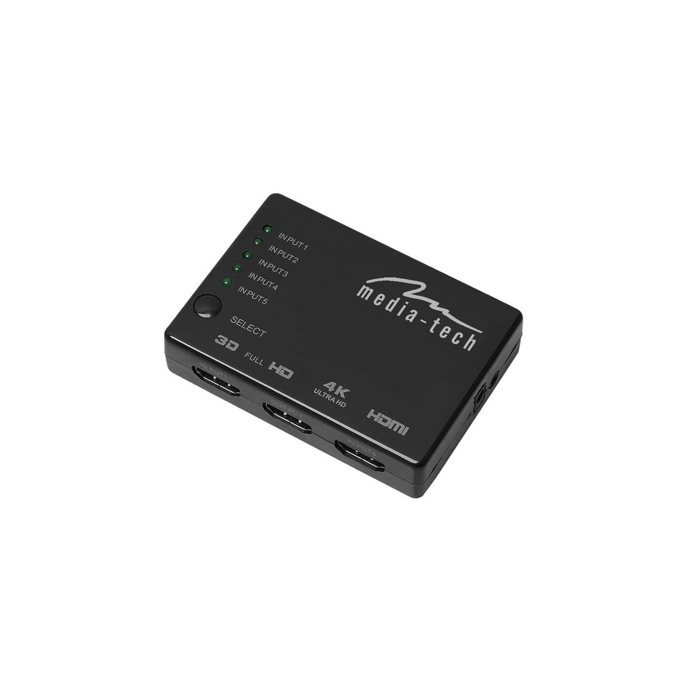 Produktbild för Media-Tech MT5207 - video-/ljudomkopplare - 5 portar