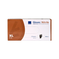 Produktbild för Abena Classic - handskar - storlek: 9-10 - extra large - nitrilgummi - svart (paket om 100)