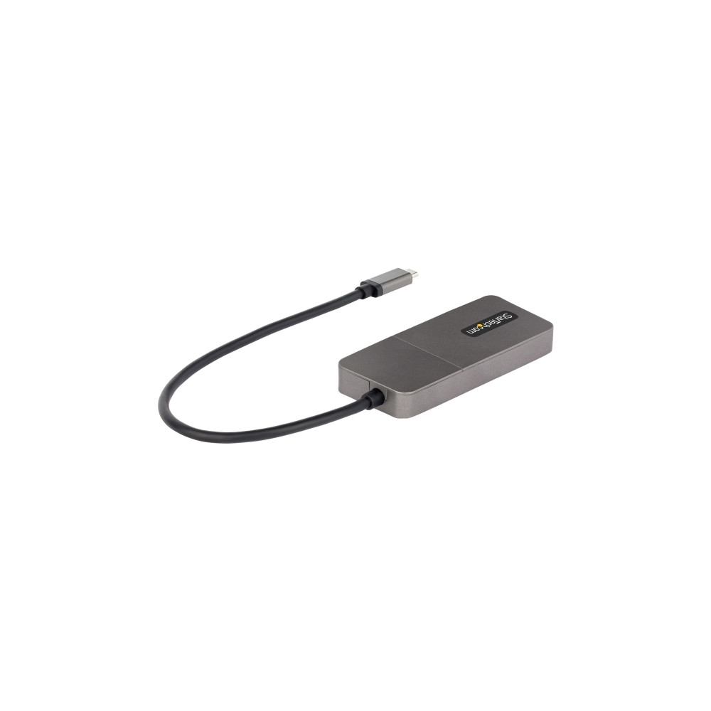 Produktbild för StarTech.com USB-C to Triple DisplayPort 1.4 MST Hub, 4K 60Hz, 1ft (30cm) Cable, USB Type-C Multi Monitor Adapter for Laptop, DP 1.4 Multi-Stream Transport Hub, DisplayPort Splitter - MST Triple Monitor Adapter (MST14CD123DP) - dockningsstation - USB-C / 