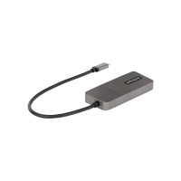 Produktbild för StarTech.com USB-C to Triple DisplayPort 1.4 MST Hub, 4K 60Hz, 1ft (30cm) Cable, USB Type-C Multi Monitor Adapter for Laptop, DP 1.4 Multi-Stream Transport Hub, DisplayPort Splitter - MST Triple Monitor Adapter (MST14CD123DP) - dockningsstation - USB-C / 