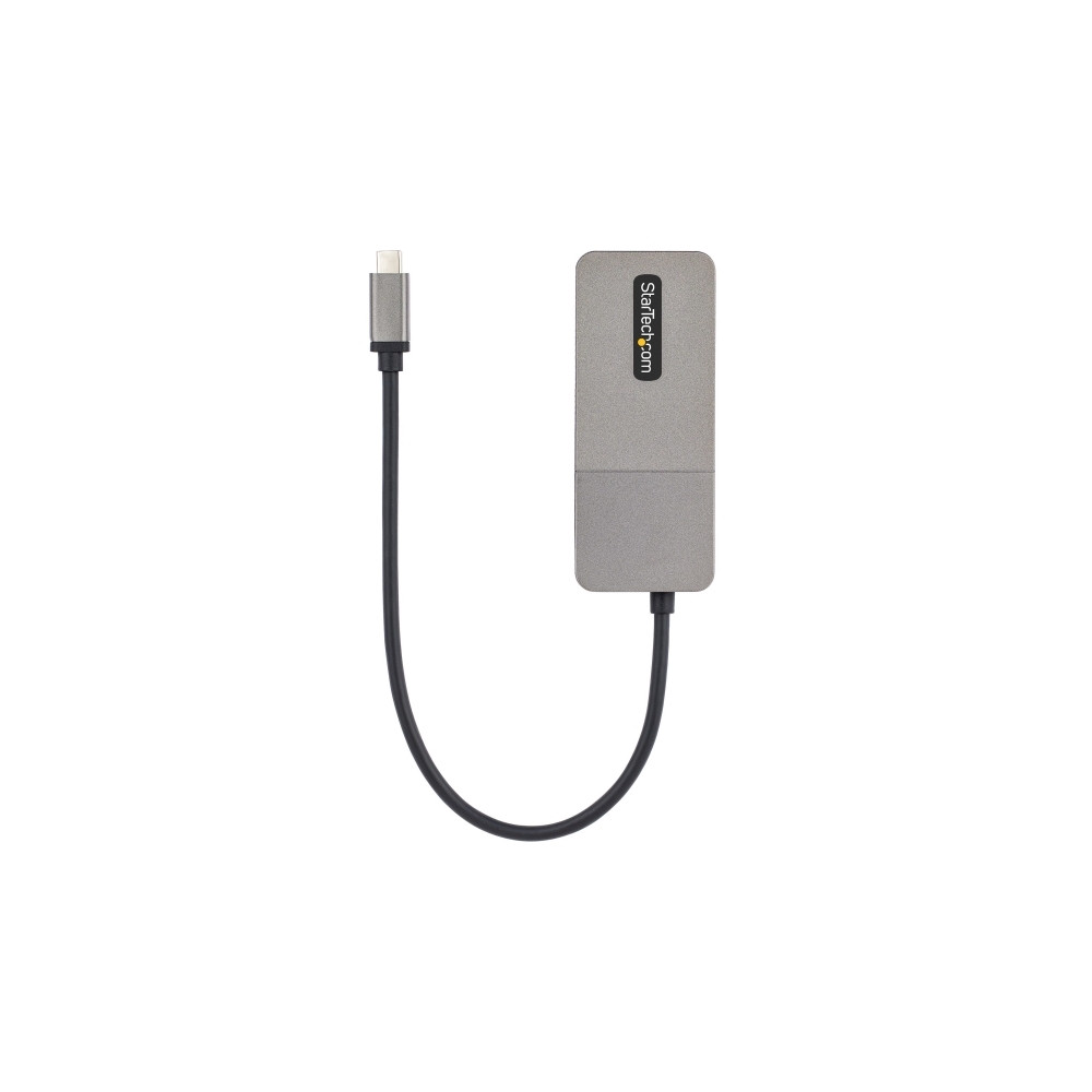 Produktbild för StarTech.com USB-C to Triple DisplayPort 1.4 MST Hub, 4K 60Hz, 1ft (30cm) Cable, USB Type-C Multi Monitor Adapter for Laptop, DP 1.4 Multi-Stream Transport Hub, DisplayPort Splitter - MST Triple Monitor Adapter (MST14CD123DP) - dockningsstation - USB-C / 