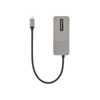 Produktbild för StarTech.com USB-C to Triple DisplayPort 1.4 MST Hub, 4K 60Hz, 1ft (30cm) Cable, USB Type-C Multi Monitor Adapter for Laptop, DP 1.4 Multi-Stream Transport Hub, DisplayPort Splitter - MST Triple Monitor Adapter (MST14CD123DP) - dockningsstation - USB-C / 