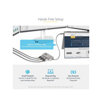 Produktbild för StarTech.com USB-C to Triple DisplayPort 1.4 MST Hub, 4K 60Hz, 1ft (30cm) Cable, USB Type-C Multi Monitor Adapter for Laptop, DP 1.4 Multi-Stream Transport Hub, DisplayPort Splitter - MST Triple Monitor Adapter (MST14CD123DP) - dockningsstation - USB-C / 