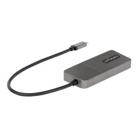 Produktbild för StarTech.com USB-C to Triple DisplayPort 1.4 MST Hub, 4K 60Hz, 1ft (30cm) Cable, USB Type-C Multi Monitor Adapter for Laptop, DP 1.4 Multi-Stream Transport Hub, DisplayPort Splitter - MST Triple Monitor Adapter (MST14CD123DP) - dockningsstation - USB-C / 