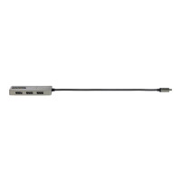 Produktbild för StarTech.com USB-C to Triple DisplayPort 1.4 MST Hub, 4K 60Hz, 1ft (30cm) Cable, USB Type-C Multi Monitor Adapter for Laptop, DP 1.4 Multi-Stream Transport Hub, DisplayPort Splitter - MST Triple Monitor Adapter (MST14CD123DP) - dockningsstation - USB-C / 