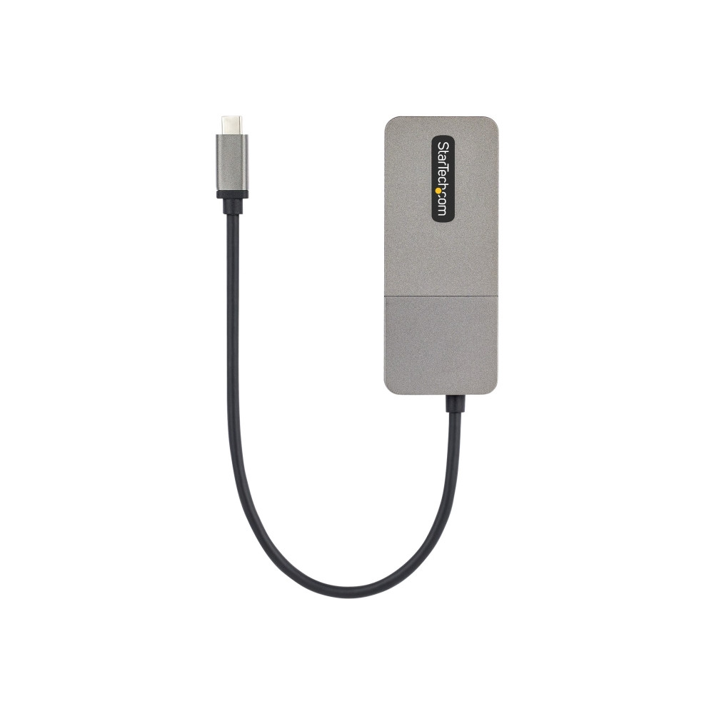 Produktbild för StarTech.com USB-C to Triple DisplayPort 1.4 MST Hub, 4K 60Hz, 1ft (30cm) Cable, USB Type-C Multi Monitor Adapter for Laptop, DP 1.4 Multi-Stream Transport Hub, DisplayPort Splitter - MST Triple Monitor Adapter (MST14CD123DP) - dockningsstation - USB-C / 
