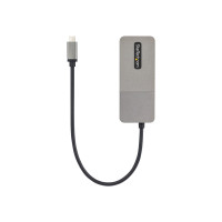 Produktbild för StarTech.com USB-C to Triple DisplayPort 1.4 MST Hub, 4K 60Hz, 1ft (30cm) Cable, USB Type-C Multi Monitor Adapter for Laptop, DP 1.4 Multi-Stream Transport Hub, DisplayPort Splitter - MST Triple Monitor Adapter (MST14CD123DP) - dockningsstation - USB-C / 