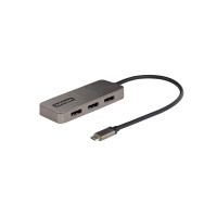 Produktbild för StarTech.com USB-C to Triple DisplayPort 1.4 MST Hub, 4K 60Hz, 1ft (30cm) Cable, USB Type-C Multi Monitor Adapter for Laptop, DP 1.4 Multi-Stream Transport Hub, DisplayPort Splitter - MST Triple Monitor Adapter (MST14CD123DP) - dockningsstation - USB-C / 