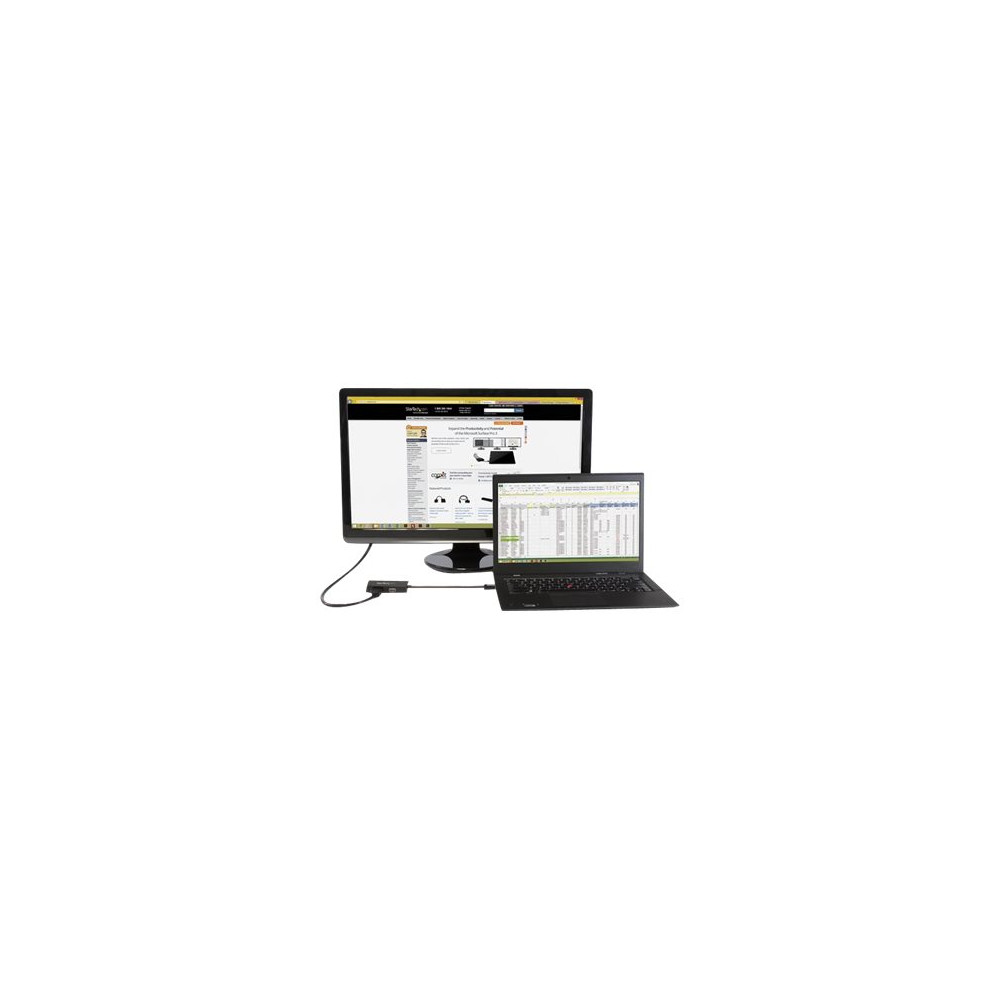 Produktbild för StarTech.com A/V-reseadapter: 3-i-1 DisplayPort till VGA-, DVI- eller HDMI-konverterare - videokort - DisplayPort / HDMI / DVI / VGA - 26.6 m