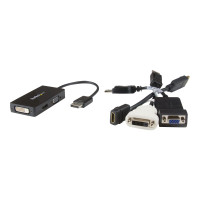 Produktbild för StarTech.com A/V-reseadapter: 3-i-1 DisplayPort till VGA-, DVI- eller HDMI-konverterare - videokort - DisplayPort / HDMI / DVI / VGA - 26.6 m