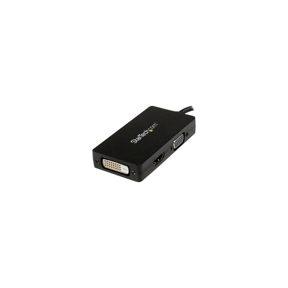 Produktbild för StarTech.com A/V-reseadapter: 3-i-1 DisplayPort till VGA-, DVI- eller HDMI-konverterare - videokort - DisplayPort / HDMI / DVI / VGA - 26.6 m