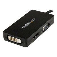 Produktbild för StarTech.com A/V-reseadapter: 3-i-1 DisplayPort till VGA-, DVI- eller HDMI-konverterare - videokort - DisplayPort / HDMI / DVI / VGA - 26.6 m