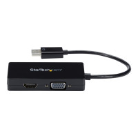 Produktbild för StarTech.com A/V-reseadapter: 3-i-1 DisplayPort till VGA-, DVI- eller HDMI-konverterare - videokort - DisplayPort / HDMI / DVI / VGA - 26.6 m