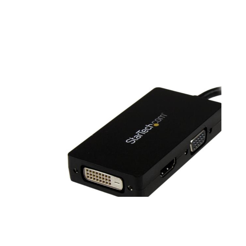 Produktbild för StarTech.com A/V-reseadapter: 3-i-1 DisplayPort till VGA-, DVI- eller HDMI-konverterare - videokort - DisplayPort / HDMI / DVI / VGA - 26.6 m