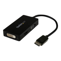 Produktbild för StarTech.com A/V-reseadapter: 3-i-1 DisplayPort till VGA-, DVI- eller HDMI-konverterare - videokort - DisplayPort / HDMI / DVI / VGA - 26.6 m