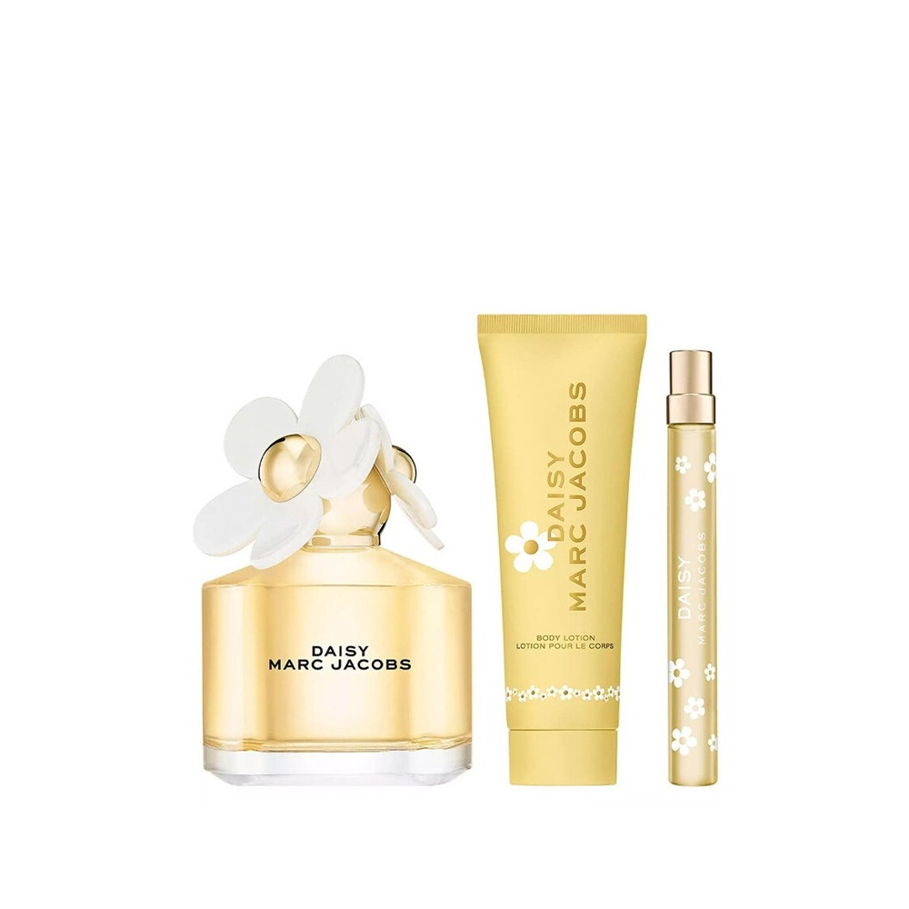 Produktbild för Giftset Marc Jacobs Daisy Edt 100ml + Body Lotion 75ml + Edt 10ml